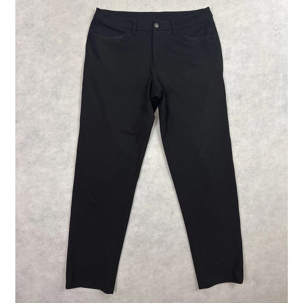 Lululemon ABC Pants Mens 32 Black Classic Fit 5 Pocket Warpstreme Office Golf